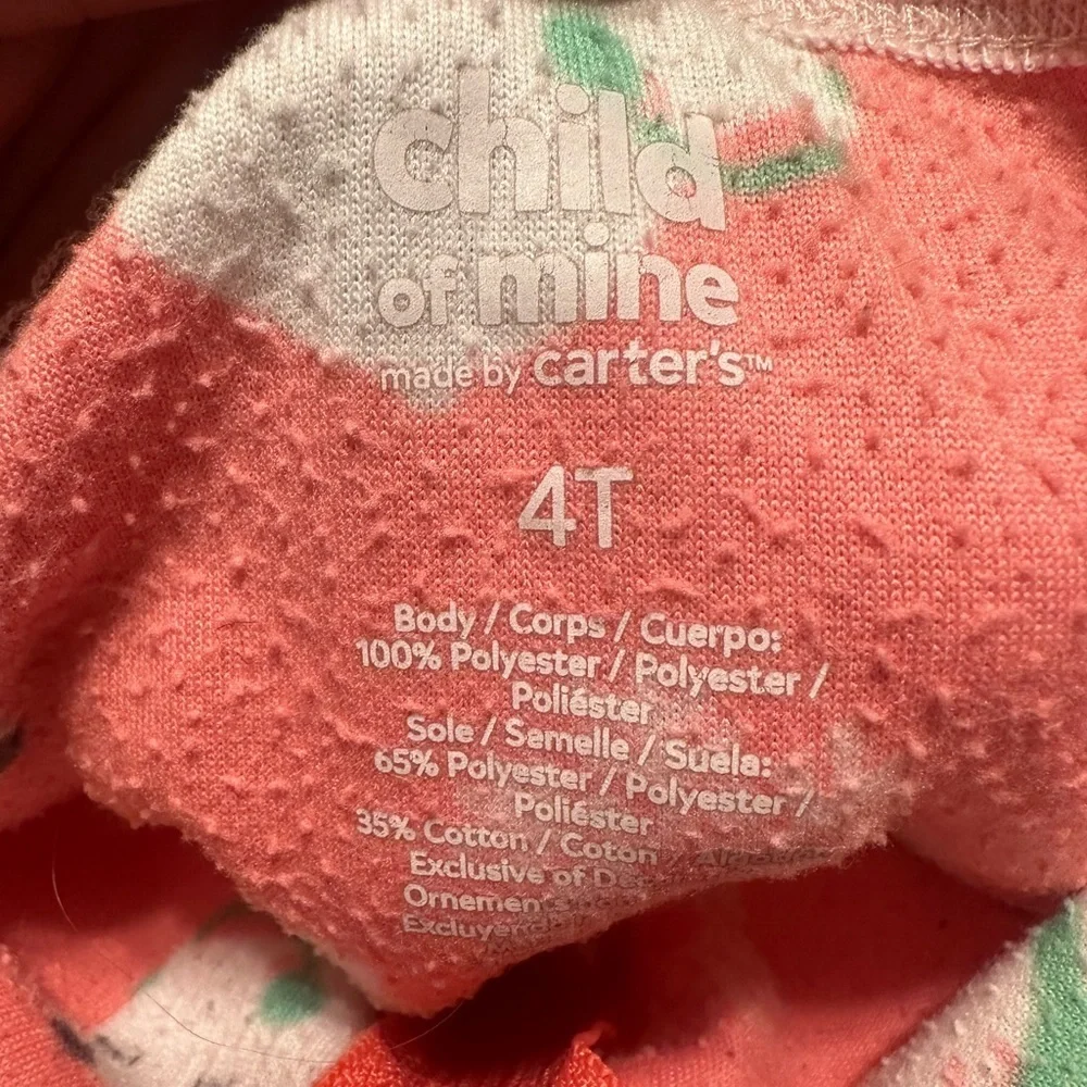 Carter’s 4T Girl’s Footed Pajamas